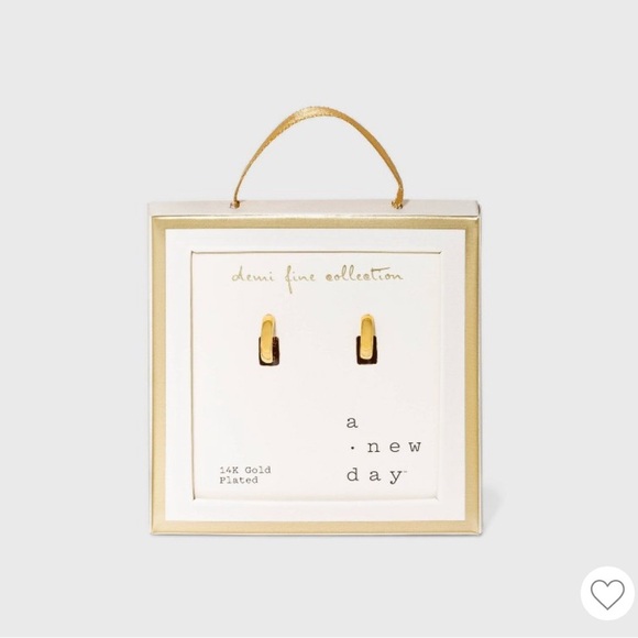a new day Jewelry - A New Day 14K Gold Plated Huggie Hoop Earrings
